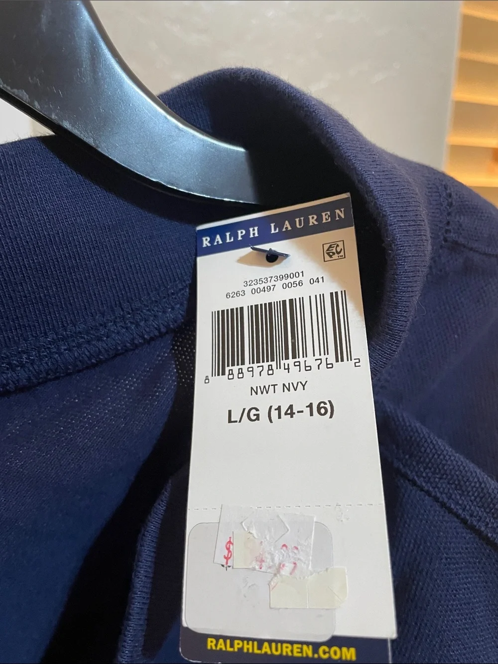 Ralph Lauren Navy Drawstring Cotton Shorts with Pony Logo